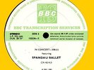 BBC TRANSCRIPTION LP - SPANDAU BALLET (IN CONCERT #308)