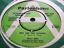 RARE UK DEMO 45 - BILLY FURY - WHY ARE YOU LEAVING