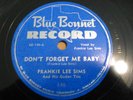 Frankie Lee Sims on Blue Bonnet 148, N- (choice)