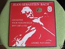 A. NAVARRA BACH cello sonatas French 3LP box CALLIOPE