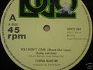 CHINA BURTON - YOU DON'T CARE  12