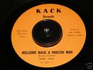 Bobby Jones Welcome Back A Foolish Man Northern Soul 45