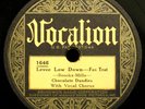 CHOCOLATE DANDIES Levee Low Down, Vocalion 1646 jazz 78