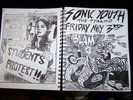 SONIC YOUTH signed BOOK/catalog PETTIBON flyer CLIPPING