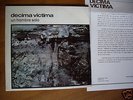 DECIMA VICTIMA SG 7'' HOMBRE SOLO COLDWAVE RAREST+SHEET