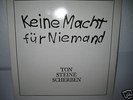 TON STEINE SCHERBEN Keine Macht für Niemand 2LP RAR