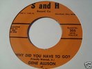 GENE ALLISON - If I Ever Needed Your Love - S & H rare
