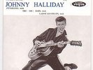 J. HALLYDAY :  RARE 1er EP avec faute. Lettrage bleu