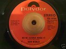 rare modern soul 45 NEW WORLD We're Gonna Make It hear