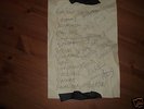Sex Pistols  Signed Rare Setlist Winterland 1978