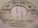 HOYT WEBB BABY WON'T YOU SLOW.... DJ 1957 ROCKABILLY 45