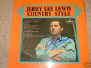 RARE SIGNED JERRY LEE LEWIS COUNTRY STYLE LP GENUINE