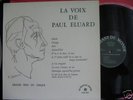 PABLO PICASSO ART COVER  LP LA VOIX DE PAUL ELUARD