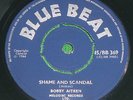 BOBBY AITKEN Shame And Scandal 7 INCH Blue Beat 1966