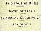 SAXF 161/ SCHUBERT TRIO/OISTRAKH/KNUSHEVITZKY/OBORIN