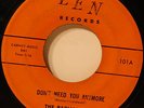 THE PARLIAMENTS 45 LEN 101 VG 58 DOO WOP GEORGE CLINTON