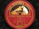 SAVOY ORPHEANS 'I'D RATHER CHARLESTON' HMV B5085