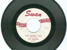 THE BEATLES SHE LOVES YOU RED PRINT WHITE LABEL SWAN