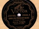 JIMMIE RODGERS 78 GAMBLING POLKA DOT BLUES VICTOR 23636