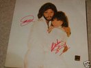 RARE 2x SIGNED BARBRA STREISAND BARRY GIBB BEE GEES LP