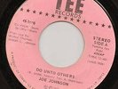 CROSSOVER SOUL 45 RPM- JOE JOHNSON- on TEE RECORDS