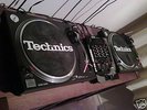 Technics 1210 pair and Gemini mixer. inc 100 Vinyl.