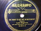 LORD BEGINNER  Rare Calypso 78  BLUEBIRD B-4572