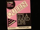QUEEN It's A Hard Life Rare 1984 US PROMO ONLY 12