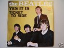 The Beatles 45 Ticket To Ride Picture Sleeve Record EX