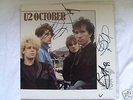 U2 October Vinyl Album Signed Autographed L37670