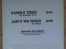FAMILY TREE - FAMILY TREE / SKYE - AIN'T NO NEED Listen