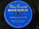 RARE FRANKIE LEE SIMS SINGLE MAN BLUES BLUE BONNET 78