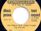 THE TWINS. MINIMAL SYNTH TEST PRESSING 7” ITALO DISCO