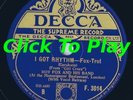 AL BOWLLY & ROY FOX & HIS BAND/DECCA F.3014/E+ & HOT