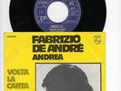 F. De Andre RARISSIMO 45 'Volta la carta / Andrea' + PS