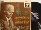 BACKHAUS BRAHMS PIANO RECITAL. DECCA WIDEBAND STEREO LP