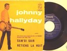 JOHNNY HALLYDAY-SAM' DI SOIR-RARE 45g.1962 VG--/EX