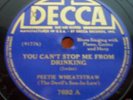 Peetie Wheatstraw-Can't Stop Drinking--Decca 7692 E+E