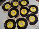 Nine JOHNNY CASH Early SUN 45's Excellent VG++