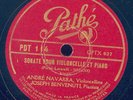ANDRE NAVARRA PLAYS LOCATELLI CELLO SONATA 2 X 78 RPM