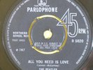 THE BEATLES ALL YOU NEED IS LOVE.1967 PARLOPHONE.UK 1st