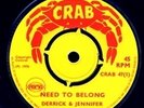 DERRICK AND JENNIFER, NEED TO BELONG, CRAB47, 1970, EX