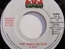 U ROY The Right To Live /Movering UPSETTER (Bob Marley)