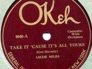 Okeh 8040 LIZZIE MILES Hot Lips in EE+ 1923
