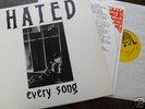 The Hated LP EVERY SONG KBD RARE PRIVATE PUNK NM+