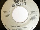 rare Modern Soul 45 BILLY PETERSON party man SPLIT