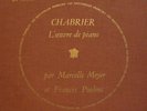 RARE MARCELLE MEYER CHABRIER LES DISCOPHILES FRANCAIS