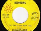 Northern Soul 45 LEONARD ADAIR on Stage Production