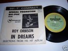 Roy Orbison EP In Dreams promo picture sleeve NM vinyl
