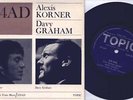 ALEXIS KORNER  DAVY GRAHAM 3/4 AD 1962 UK Topic EP MINT